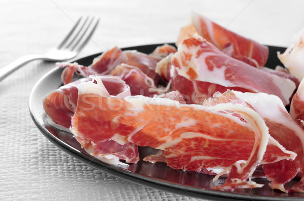 spanish serrano ham served as tapas Stock photo © nito