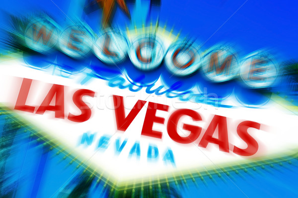 Bun venit fabulos Las Vegas semna vedere oraş Imagine de stoc © nito