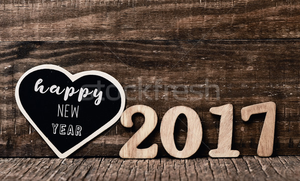 Foto stock: Texto · feliz · año · nuevo · negro · escrito · números