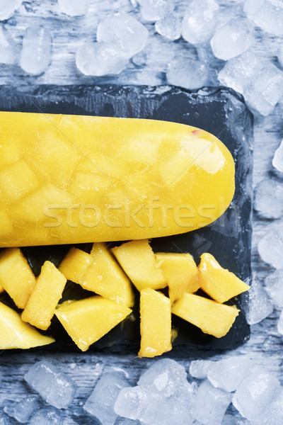 homemade natural pineapple or mango ice pop Stock photo © nito