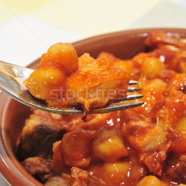 Espanol estofado carne de vacuno típico España chorizo Foto stock © nito