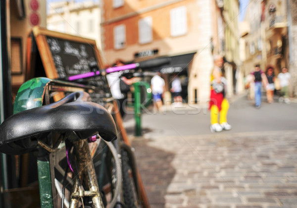 自転車 フランス 効果 クローズアップ 歩行者 通り ストックフォト © nito