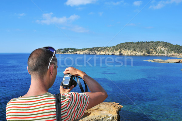man taking a picture in Ibiza Island, Spain Stock photo © nito