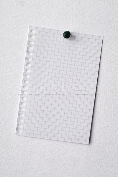 blank piece of paper pinned in a wall Stock photo © nito