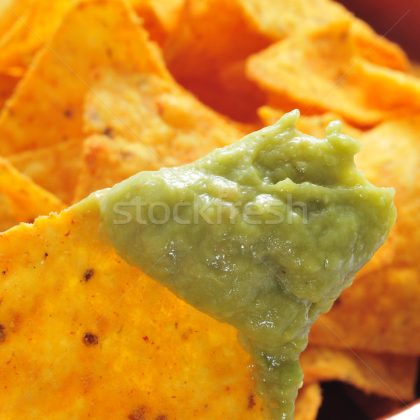nachos and guacamole Stock photo © nito