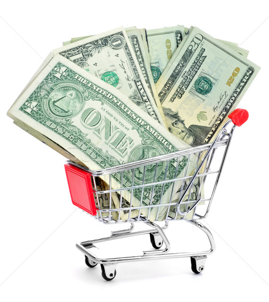 US dollar banknotes in a shopping cart Stock photo © nito