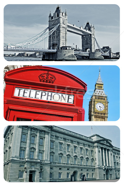 Londra collage immagini diverso Regno Unito telefono Foto d'archivio © nito