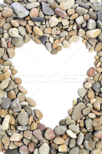 pebbles heart frame Stock photo © nito