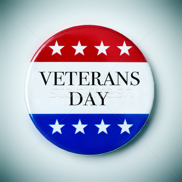 text veterans day in a badge Stock photo © nito