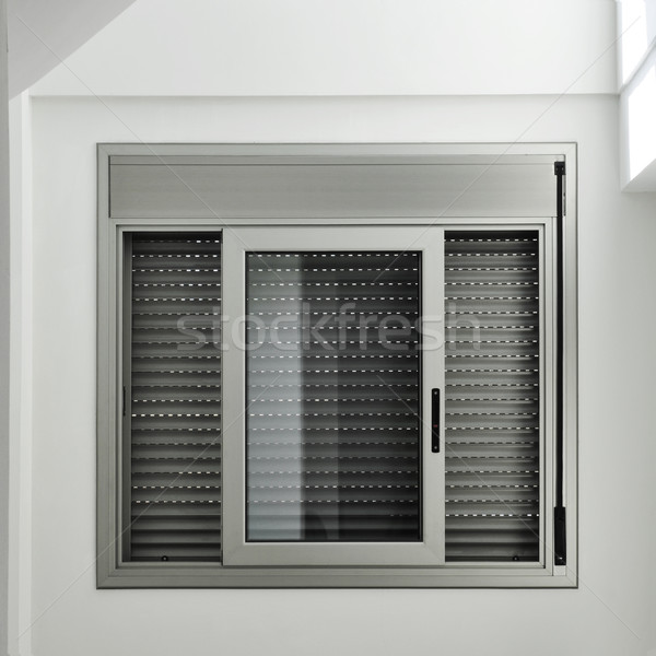 Ablak redőny kilátás alumínium ház épület Stock fotó © nito