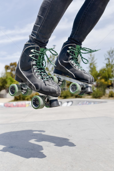 young man roller skating Stock photo © nito