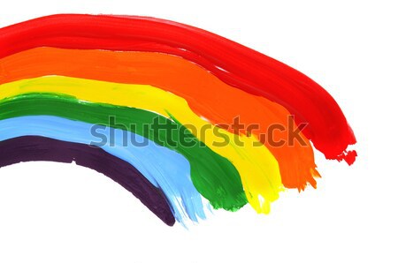 Regenboog hart witte liefde achtergrond vlag Stockfoto © nito