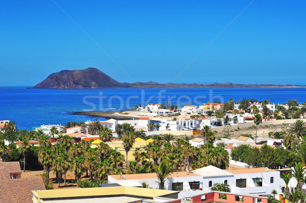 Lobos Island and Corralejo in Fuerteventura, Spain Stock photo © nito