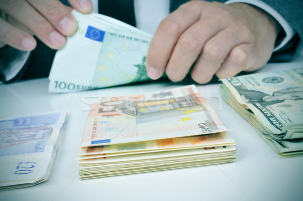 man counting banknotes Stock photo © nito