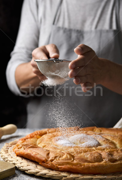 man preparing ensaimada typical of Mallorca, Spain Stock photo © nito