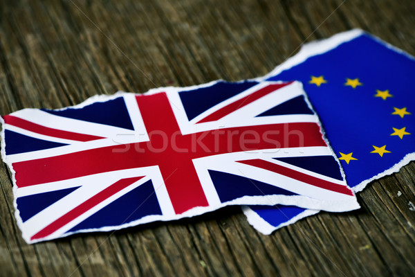 the European and the British flags Stock photo © nito