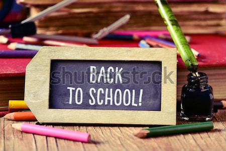 text vuelta al cole, back to school in spanish Stock photo © nito