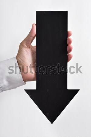 arrow-shaped signboard pointing downwards Stock photo © nito