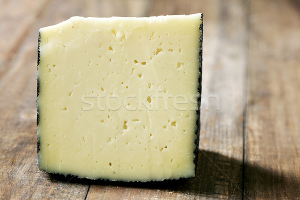 ストックフォト: チーズ · スペイン · クローズアップ · 作品 · 素朴な · 木製のテーブル