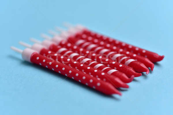 red and white birthday cake candles Stock photo © nito