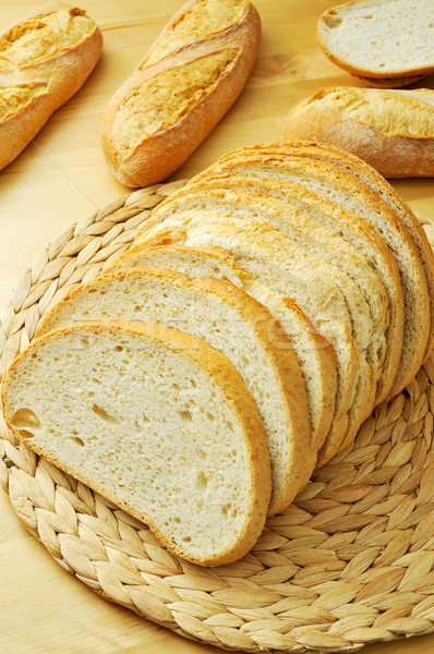 slices of pan de payes, a round bread typical of Catalonia, Spai Stock photo © nito