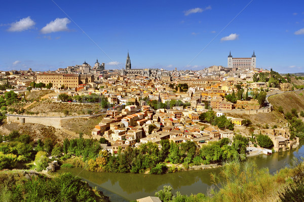 panoramic view of Toledo, Spain, and the Tagus river Stock photo © nito