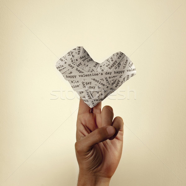 happy valentines day, with a retro effect Stock photo © nito