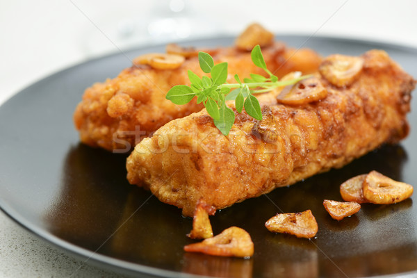 battered and fried cod fillets Stock photo © nito