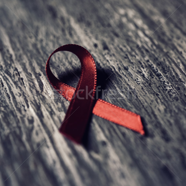 red ribbon for the fight against AIDS Stock photo © nito