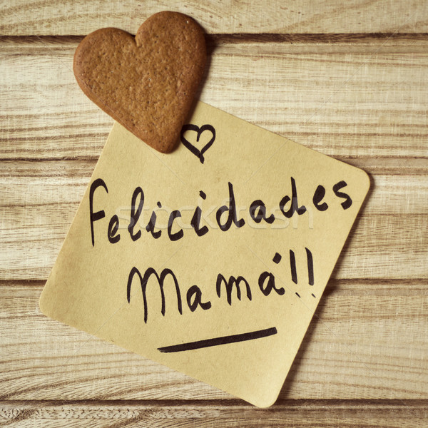 text felicidades mama, congrats mom in spanish Stock photo © nito