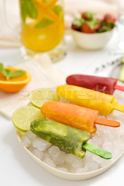 homemade natural ice pops Stock photo © nito