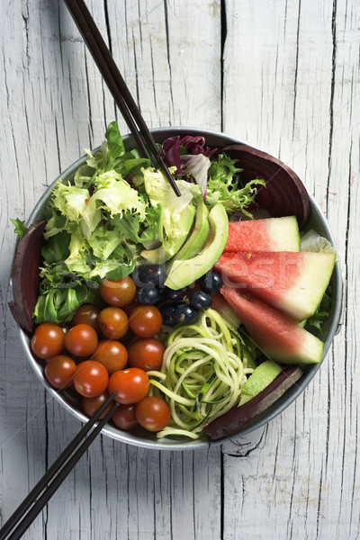 buddha bowl on a wooden table Stock photo © nito