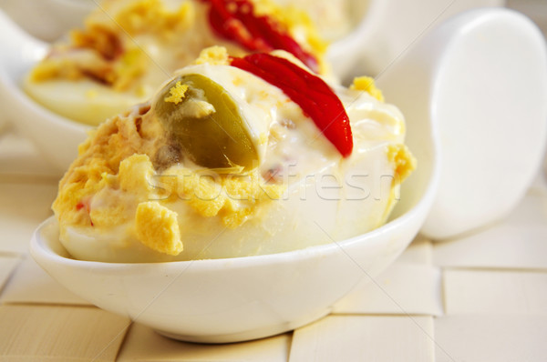 Stock photo: spanish stuffed eggs