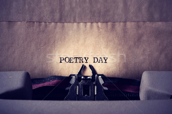 Metin şiir gün yazılı daktilo Stok fotoğraf © nito