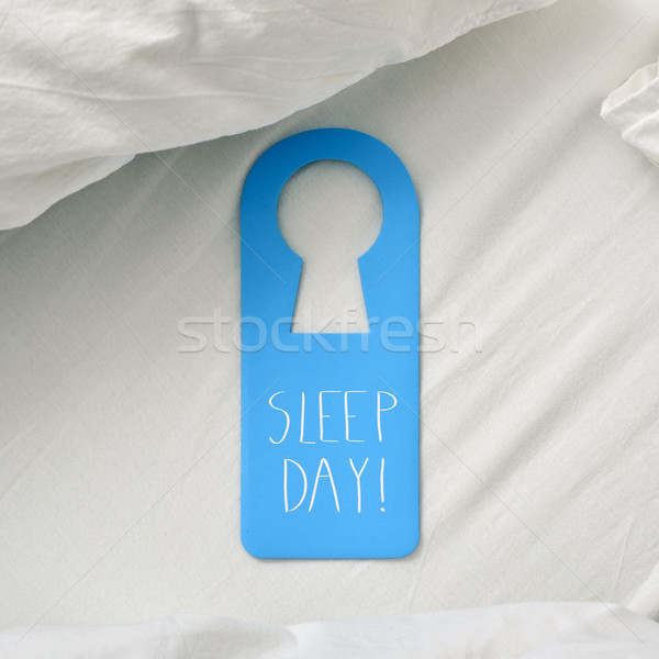 text sleep day in a door hanger Stock photo © nito