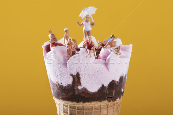 miniature people in swimsuit on an ice cream
 Stock photo © nito
