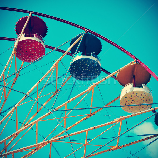 vintage Ferris wheel, with a retro effect Stock photo © nito