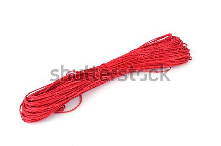 skein of red string on a white background Stock photo © nito