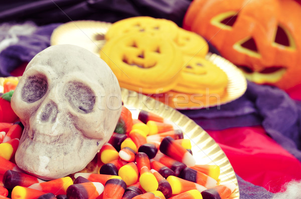 skull and Halloween food Stock photo © nito