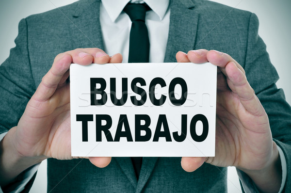 busco trabajo, looking for a job in spanish Stock photo © nito