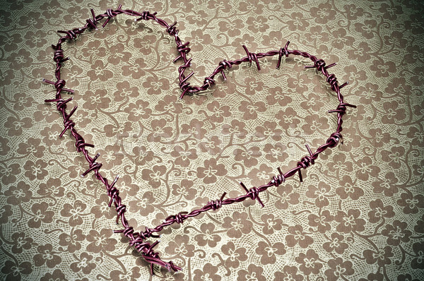 heart-shaped barbed wire Stock photo © nito