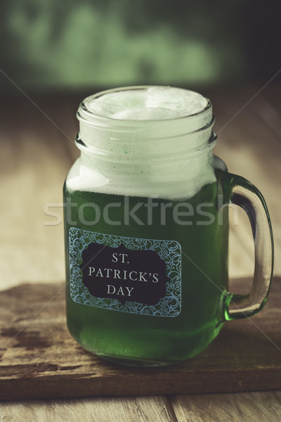 dyed green beer and text st. patricks day Stock photo © nito