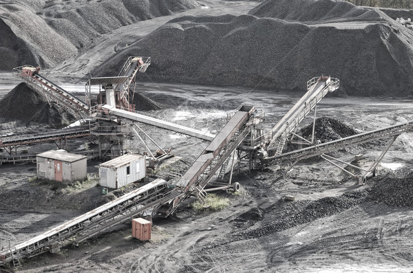 shale pit and conveyor belts Stock photo © njaj