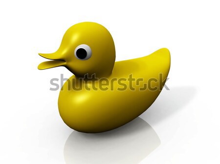 the little yellow plastic  duck Stock photo © njaj