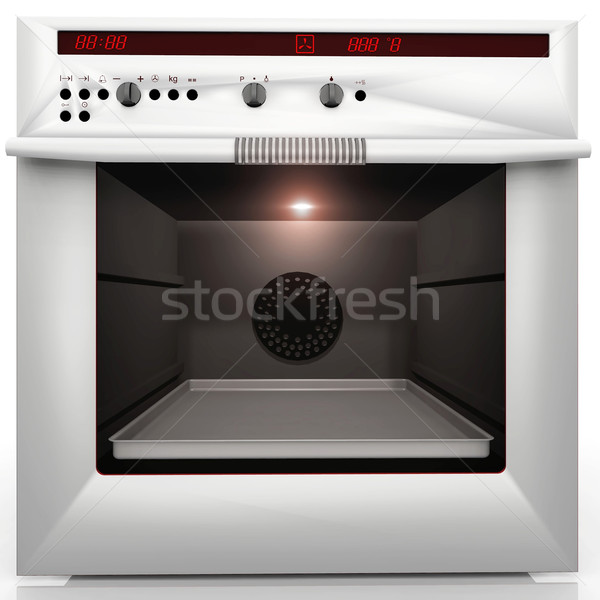 Sütő bent nagyszerű otthon fém konyha Stock fotó © njaj