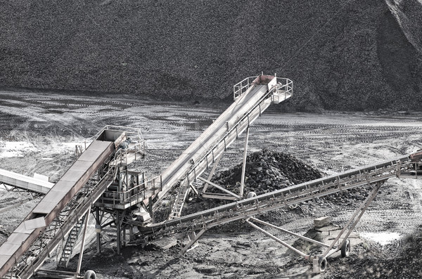 shale pit and conveyor belts Stock photo © njaj