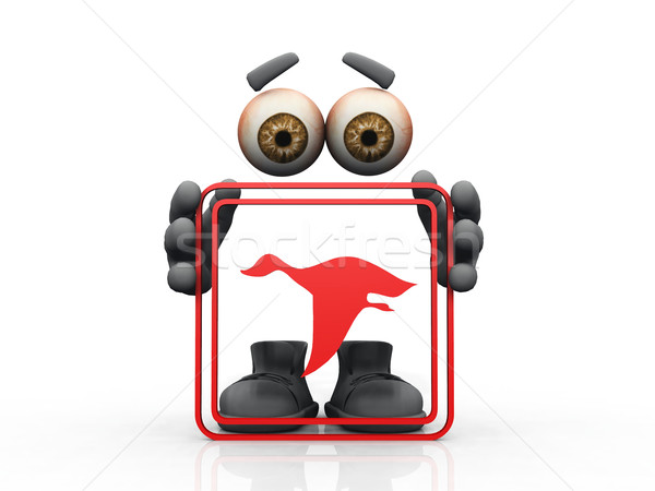 Attention geese  symbol on a white background 
 Stock photo © njaj