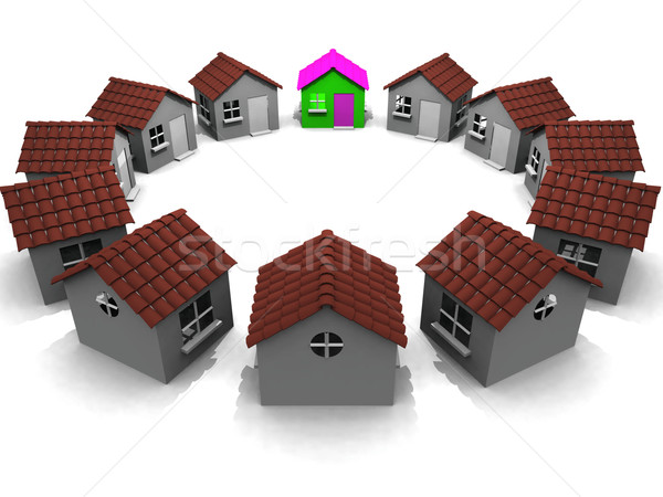 round the houses Stock photo © njaj