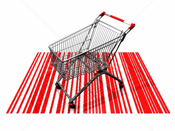 the shopping cart and the bar  codes Stock photo © njaj