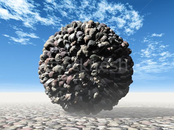 a stone ball on a blue sky Stock photo © njaj